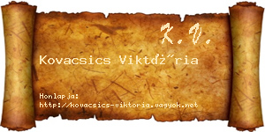 Kovacsics Viktória névjegykártya